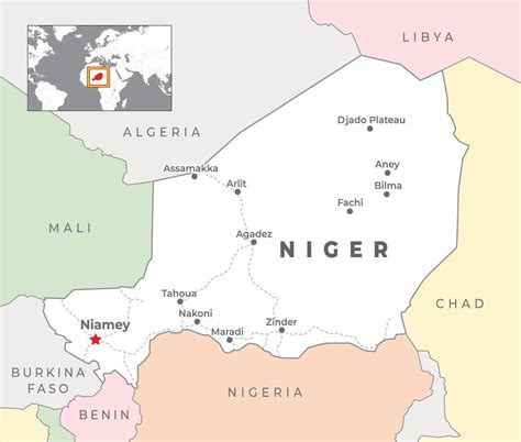 capital city of niger|Niamey Map .